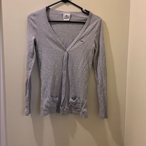Lacoste women’s size 38 gray cardigan
